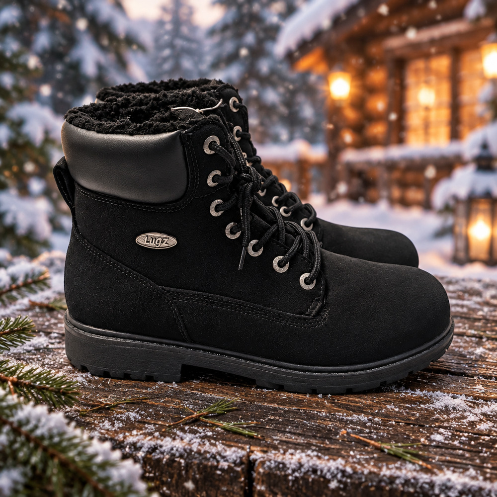 MWT Lugz fur lined Mens Winter Work Boots Size 10